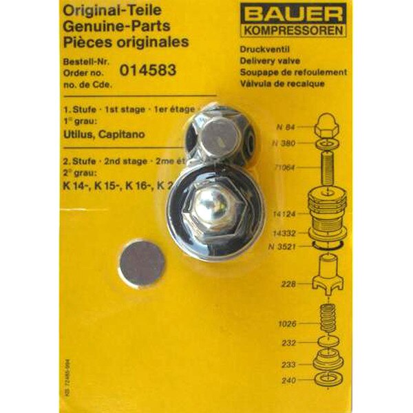 014583 Discharge Valve KIT OEM Bauer Compressors Maintenance Parts